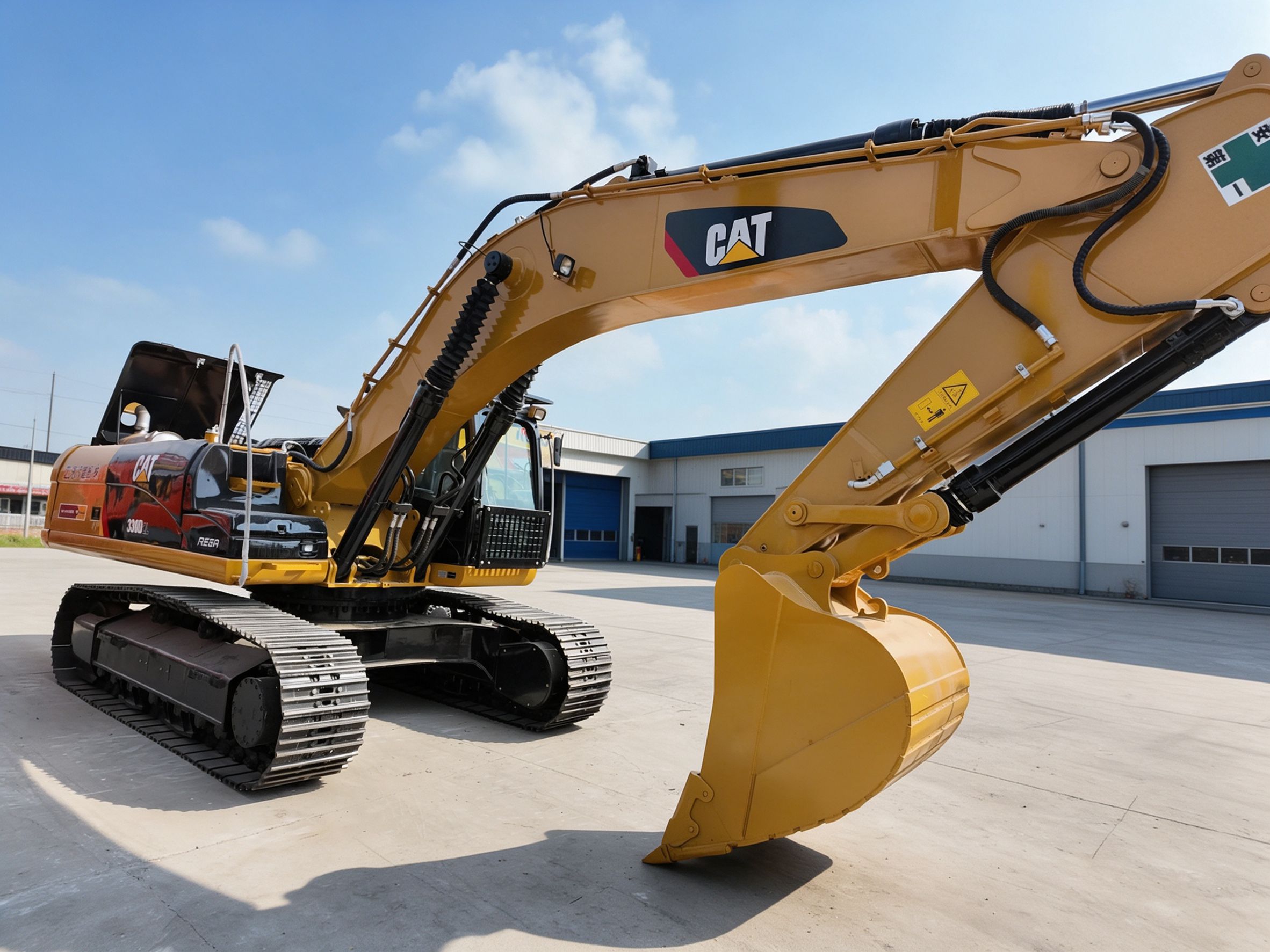Caterpillar excavator on site